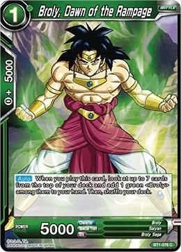 Broly, Dawn of the Rampage (2017) - Galactic Battle (DBS-B01) Galactic Battle