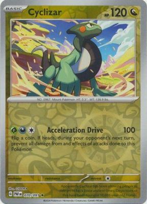 Cyclizar - 070/091 - Holo Rare Reverse Holo Scarlet &amp; Violet: Paldean Fates Reverse Holo Singles