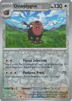 Oinkologne - 072/091 - Uncommon Reverse Holo Scarlet &amp; Violet: Paldean Fates Reverse Holo Singles