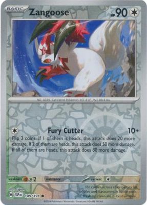 Zangoose - 149/191 - Common Reverse Holo Scarlet &amp; Violet: Surging Sparks Reverse Singles