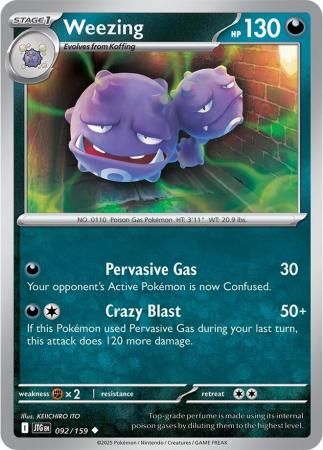 Weezing - 092/159 - Uncommon Scarlet &amp; Violet: Journey Together Singles