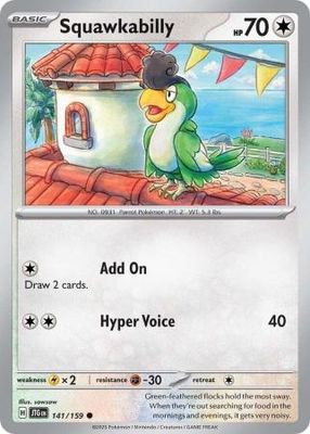 Squawkabilly - 141/159 - Common Scarlet &amp; Violet: Journey Together Singles