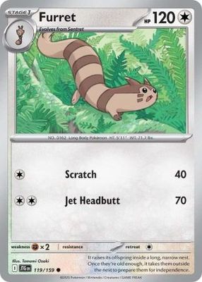 Furret - 119/159 - Common Scarlet &amp; Violet: Journey Together Singles