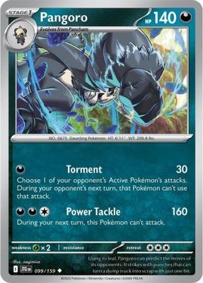 Pangoro - 099/159 - Uncommon Scarlet &amp; Violet: Journey Together Singles