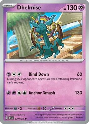 Dhelmise - 070/159 - Common Scarlet &amp; Violet: Journey Together Singles