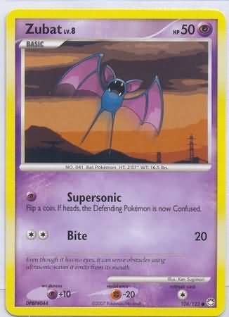 Zubat - 108/123 - Common Diamond &amp; Pearl: Mysterious Treasures Singles