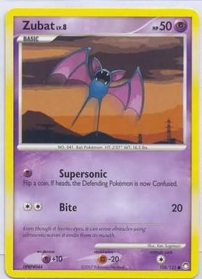 Zubat - 108/123 - Common Diamond &amp; Pearl: Mysterious Treasures Singles