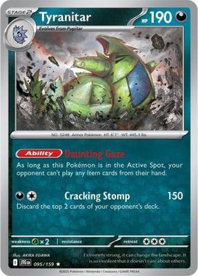 Tyranitar - 095/159 - Rare Scarlet &amp; Violet: Journey Together Singles