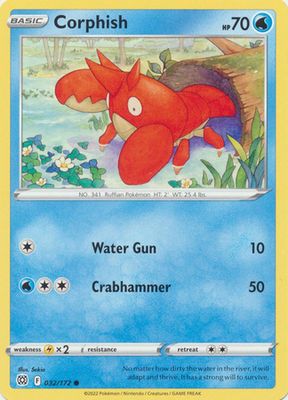 Corphish - 032/172 - Common Sword &amp; Shield: Brilliant Stars Singles