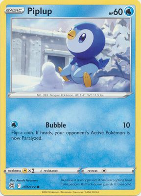 Piplup - 035/172 - Common Sword &amp; Shield: Brilliant Stars Singles