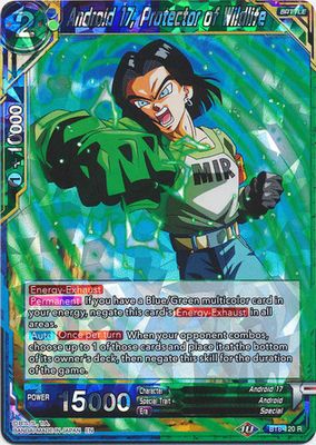 Android 17, Protector of Wildlife - BT8-120 - Rare Malicious Machinations Singles