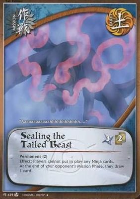 Sealing the Tailed Beast - M-429 - Uncommon Foild Naruto: Fateful Reunion