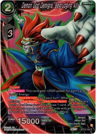 Demon God Demigra, Begrudging Ally - BT18-124 - Rare Foil Dawn of the Z-Legends Foil Singles