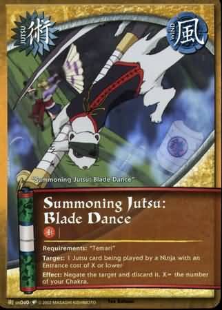 Summoning Jutsu: Blade Dance - J-US040 - Common Foild Naruto: Quest For Power