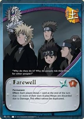 Farewell - M-173 - Uncommon foild Naruto: Eternal Rivalry