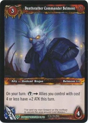 Deathstalker Commander Belmont - Dungeon Treasure 17/60 - Uncommon Foild WoW: Dungeon Deck Treasure Pack Singles