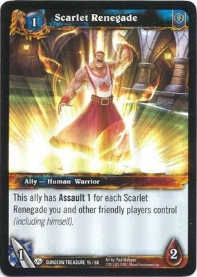 Scarlet Renegade - Dungeon Treasure 15/60 - Common Foild WoW: Dungeon Deck Treasure Pack Singles