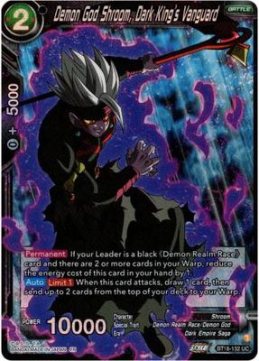 Demon God Shroom, Dark King&#39;s Vanguard - BT18-132 - Uncommon Foil Dawn of the Z-Legends Foil Singles
