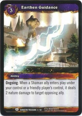 Earthen Guidance - Dungeon Treasure 3/60 - Common Foild WoW: Dungeon Deck Treasure Pack Singles