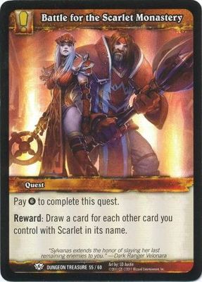 Battle for the Scarlet Monastery - Dungeon Treasure 55/60 - Common Foild WoW: Dungeon Deck Treasure Pack Singles
