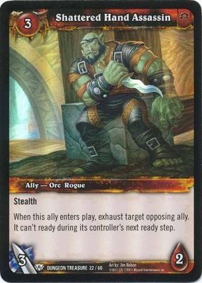 Shattered Hand Assassin - Dungeon Treasure 22/60 - Common Foild WoW: Dungeon Deck Treasure Pack Singles