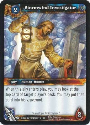 Stormwind Investigator - Dungeon Treasure 16/60 - Common Foild WoW: Dungeon Deck Treasure Pack Singles