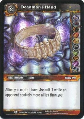 Deadman&#39;s Hand - Dungeon Treasure 42/60 - Common WoW: Dungeon Deck Treasure Pack Singles