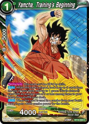 Yamcha, Training&#39;s Beginning - Foild  Dawn of the Z-Legends (DBS-B18) Dawn of the Z-Legends