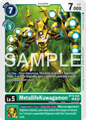MetallifeKuwagamon - Beginning Observer (BT16) Beginning Observer