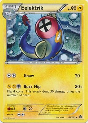 Eelektrik - 63/160 - Uncommon XY: Primal Clash Singles