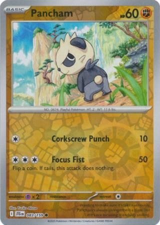 Pancham - 083/159 - Common Reverse Holo Scarlet &amp; Violet: Journey Together Reverse Holo Singles