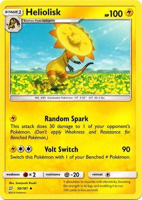 Heliolisk - 50/181 - Uncommon Sun &amp; Moon: Team Up Singles