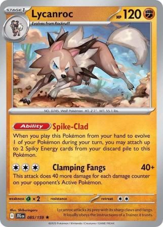 Lycanroc - 085/159 - Rare- Holo Scarlet &amp; Violet: Journey Together Singles