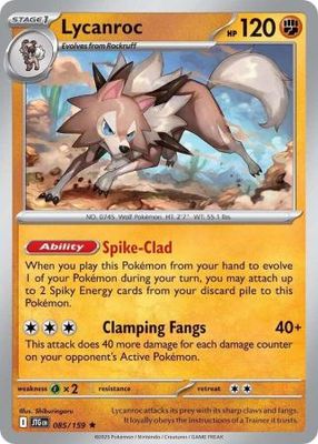 Lycanroc - 085/159 - Rare- Holo Scarlet &amp; Violet: Journey Together Singles