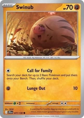 Swinub - 077/159 - Common Scarlet &amp; Violet: Journey Together Singles