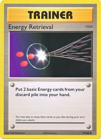 Energy Retrieval - 77/108 - Uncommon XY: Evolutions Singles