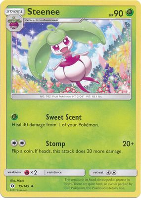 Steenee - 19/149 - Uncommon Sun &amp; Moon (Base Set) Singles
