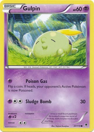 Gulpin - 37/119 - Common XY: Phantom Forces Singles