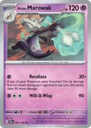 Alolan Marowak - 057/159 - Uncommon Scarlet &amp; Violet: Journey Together Singles
