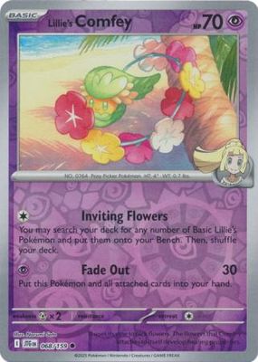 Lillie&#39;s Comfey - 068/159 - Common Reverse Holo Scarlet &amp; Violet: Journey Together Reverse Holo Singles