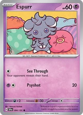 Espurr - 084/191 - Common Scarlet &amp; Violet: Surging Sparks Singles