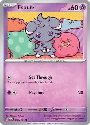 Espurr - 084/191 - Common Scarlet &amp; Violet: Surging Sparks Singles
