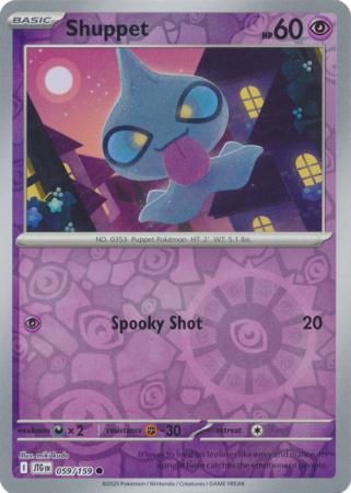 Shuppet - 059/159 - Common Reverse Holo Scarlet &amp; Violet: Journey Together Reverse Holo Singles