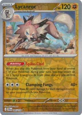 Lycanroc - 085/159 - Reverse Holo Rare Scarlet &amp; Violet: Journey Together Reverse Holo Singles