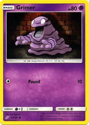 Grimer - 62/181 - Common Sun &amp; Moon: Team Up Singles