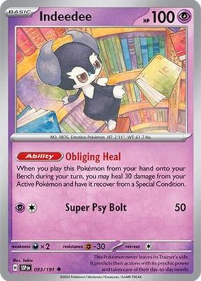 Indeedee - 093/191 - Uncommon Scarlet &amp; Violet: Surging Sparks Singles
