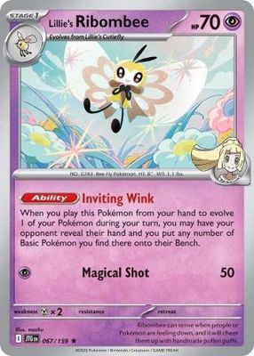 Lillie&#39;s Ribombee - 067/159 - Rare-Holo-Scarlet &amp; Violet: Journey Together Singles