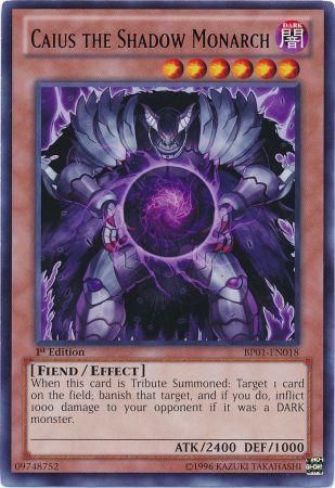 Caius the Shadow Monarch - BP01-EN018 - Rare 1st Edition Battle Pack: Epic Dawn 1st Edition Singles