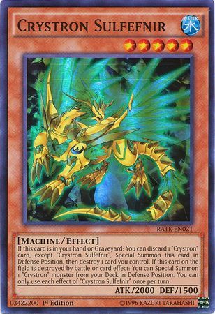 Crystron Sulfefnir - RATE-EN021 - Super Rare 1st Edition Raging Tempest 1st Edition Singles