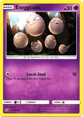 Exeggcute - 73/236 - Common Sun &amp; Moon: Unified Minds Singles